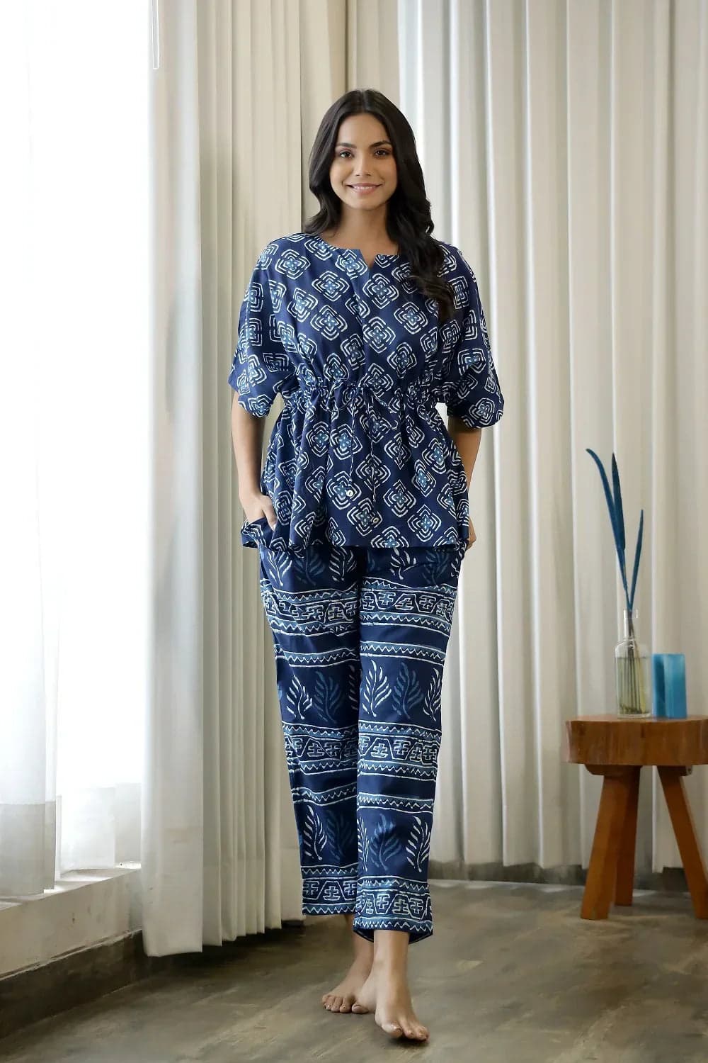 Toymi Fashion Indigo Motif Kaftan Pair