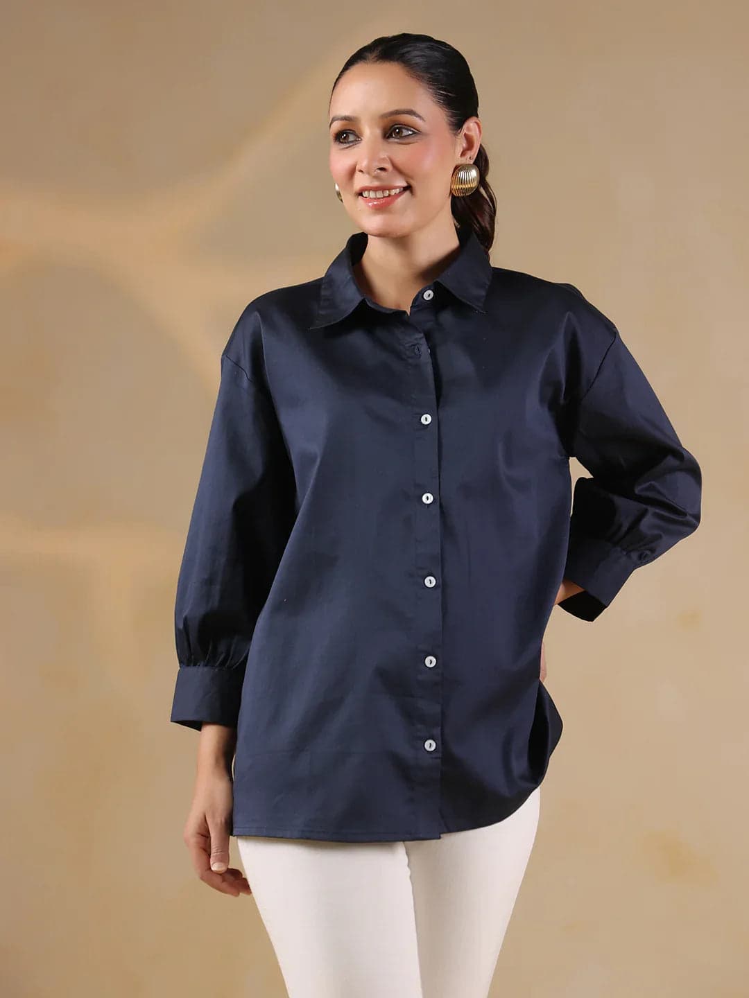 Toymi Fashion Navy Oversized Shirt